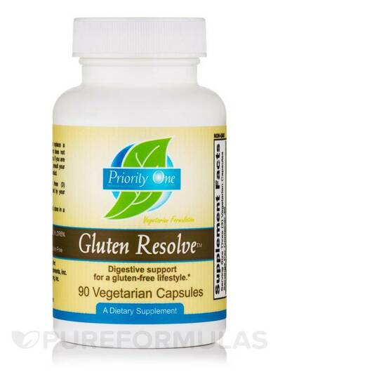 Основне фото товара Priority One, Gluten Resolve, Ферменти, 90 капсул