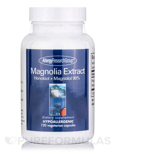 Основне фото товара Magnolia Extract Honokiol + Magnolol 90%, Трави, 120 капсул