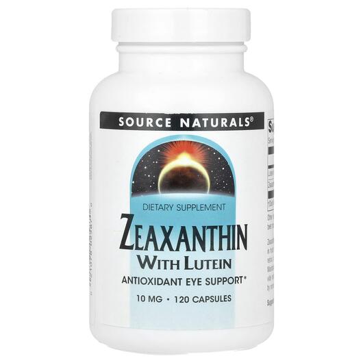 Основне фото товара Zeaxanthin with Lutein 10 mg, Зеаксантин, 120 капсул