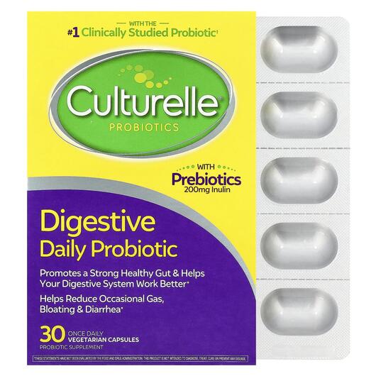 Основне фото товара Culturelle, Digestive Daily Probiotic, Пробіотики, 30 капсул