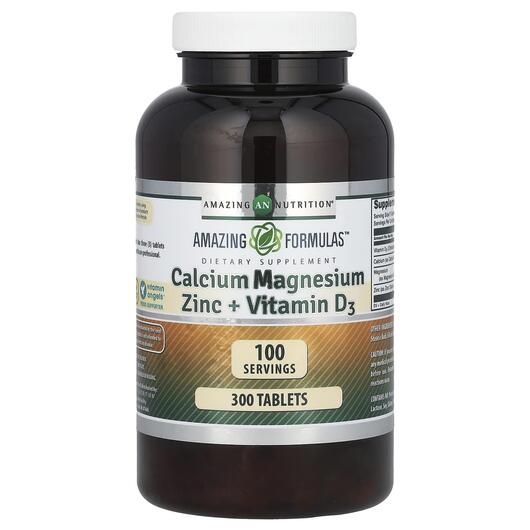 Основне фото товара Calcium Magnesium Zinc + Vitamin D3, Магній, 300 таблеток