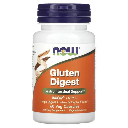 Основне фото товара NOW, Gluten Digest, Ферменти для Глютену, 60 капсул