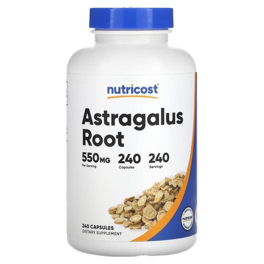 Основне фото товара Nutricost, Astragalus Root 550 mg, Астрагал, 240 капсул