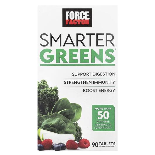 Основне фото товара Force Factor, Smarter Greens, Суперфуд, 90 таблеток