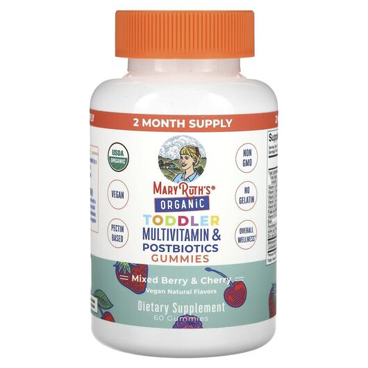 Основне фото товара Organic Toddler Multivitamin & Postbiotics, Мультивітаміни, 6