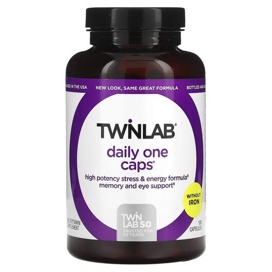 Основне фото товара Twinlab, Daily One Caps Without Iron, Мультивітаміни, 180 капсул