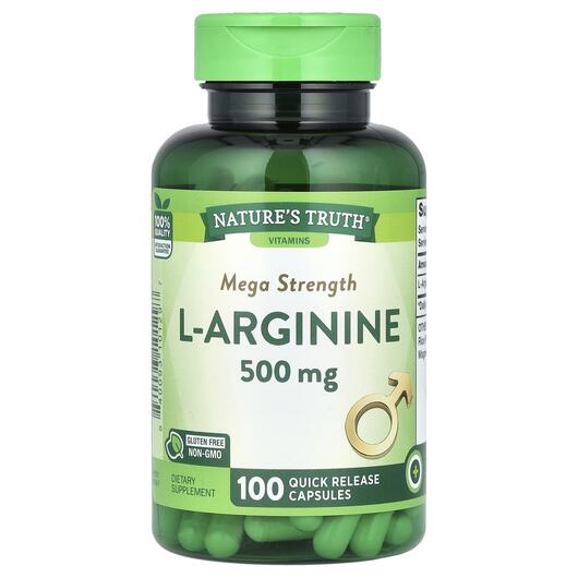 Основне фото товара Nature's Truth, L-Arginine 1000 mg, L-Аргінін, 100 капсул