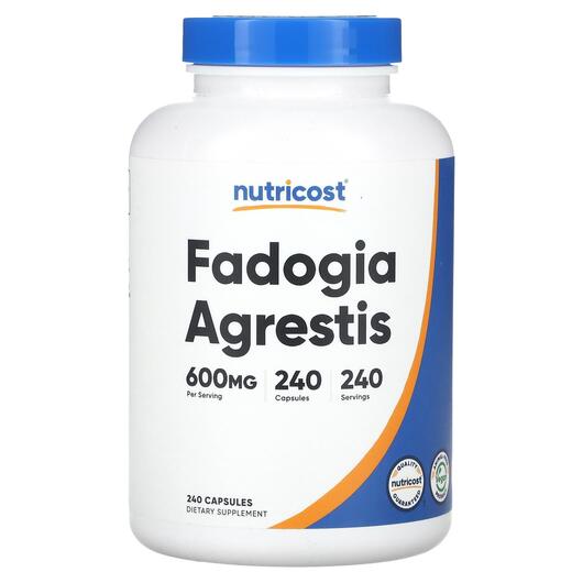 Основне фото товара Nutricost, Fadogia Agrestis 600 mg, Фадогія Агрестіс, 240 капсул