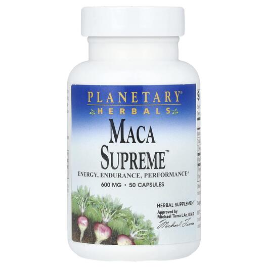 Основне фото товара Planetary Herbals, Maca Supreme 1200 mg, Мака, 50 капсул