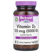 Vitamin D3 5000 IU Витамин D3 5000 МЕ Bluebonnet