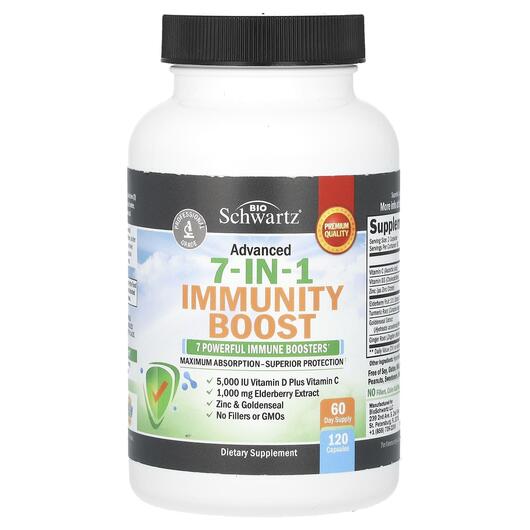 Основне фото товара Advanced 7-in-1 Immunity Boost, Підтримка імунітету, 120 капсул