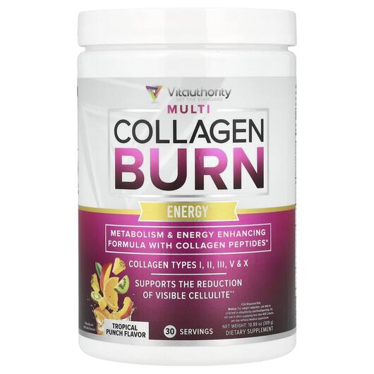 Основне фото товара Multi Collagen Burn Energy Tropical Punch, Колаген, 309 г