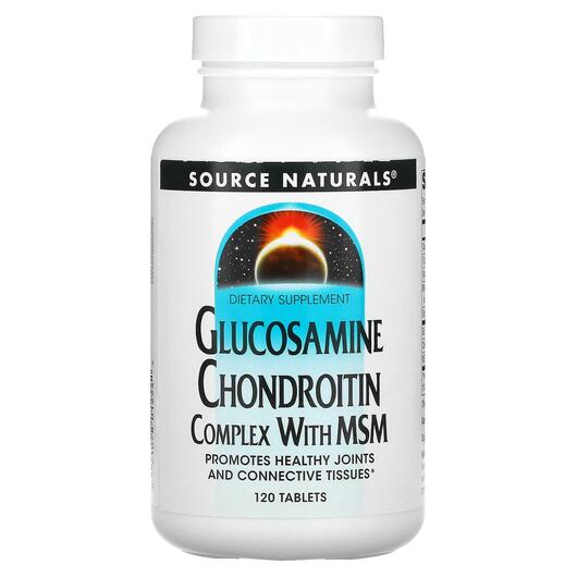 Основне фото товара Glucosamine Chondroitin Complex, Метилсульфонілметан МСМ, 120 таб