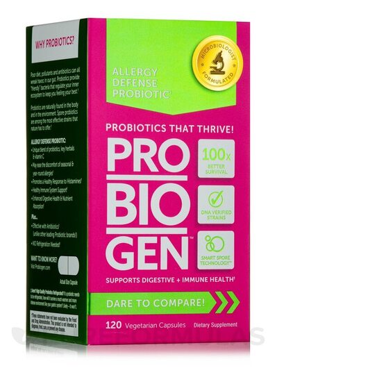 Основне фото товара Probiogen, Allergy Defense Probiotic, Пробіотики, 120 капсул