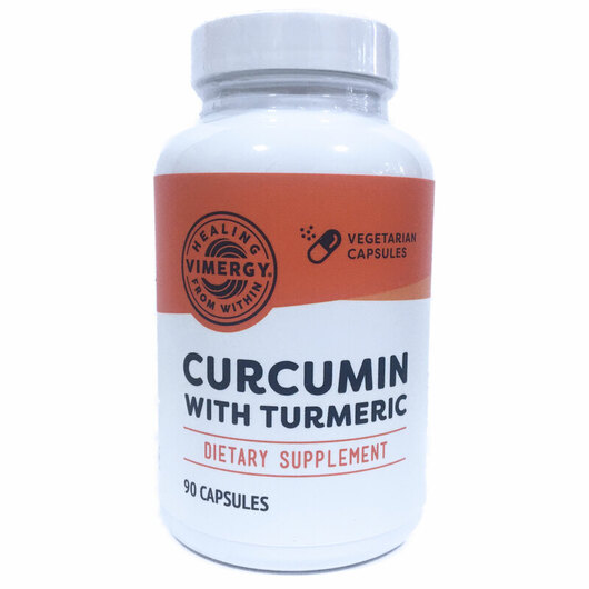 Основне фото товара Vimergy, Curcumin with Turmeric, Куркумін, 90 капсул