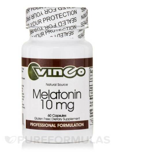 Основне фото товара Vinco, Melatonin 10 mg, Мелатонін, 60 капсул