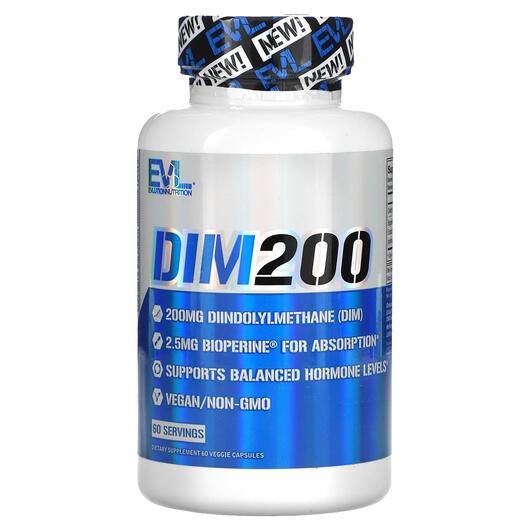Основне фото товара EVLution Nutrition, DIM 200 200 mg, Дііндолілметан, 60 капсул