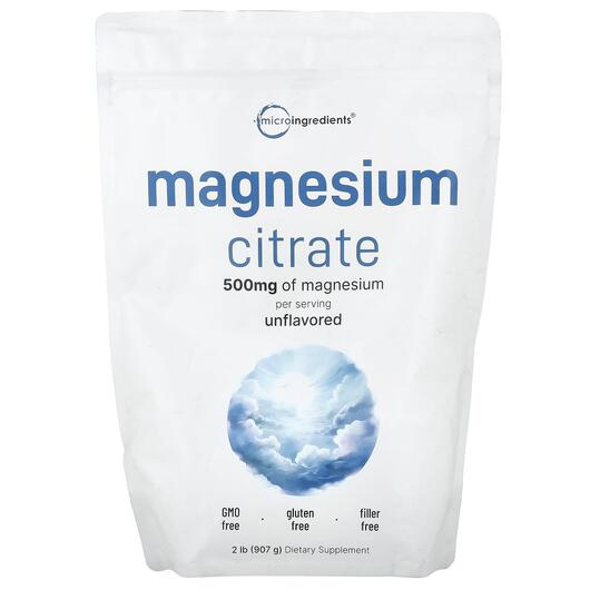 Основне фото товара Micro Ingredients, Pure Magnesium Citrate, Магній Цитрат, 907 г