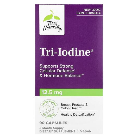 Основне фото товара Terry Naturally, Tri-Iodine 12.5 mg, Йод, 90 капсул