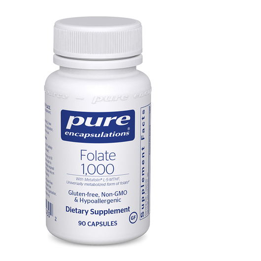 Основне фото товара Pure Encapsulations, Folate 1000, Метилфолат, 90 капсул