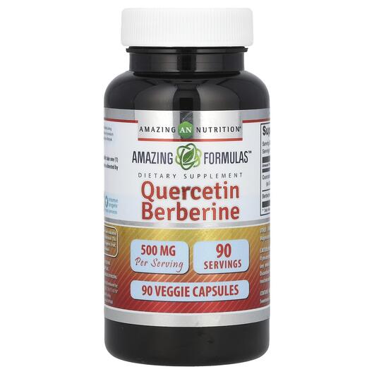Основне фото товара Quercetin Berberine 500 mg, Кверцетин, 90 капсул