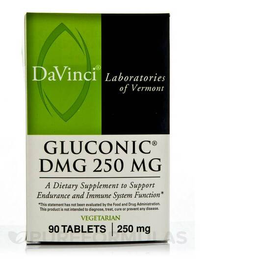 Основне фото товара Gluconic DMG 250 mg, Диметилгліцин ДМГ, 90 таблеток