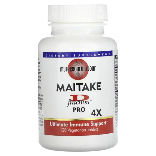 Основне фото товара Maitake D-Fraction Pro 4X, Гриби Майтаке, 120 таблеток