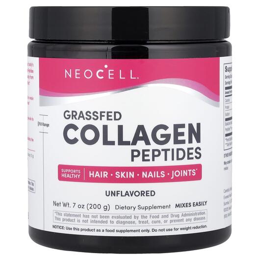 Основное фото товара Neocell, Коллагеновые пептиды, Super Collagen Peptides, 200 г