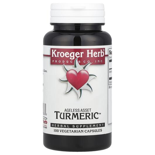 Основне фото товара Kroeger Herb, Turmeric, Коріння куркуми, 100 капсул