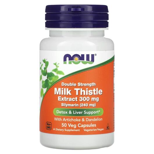 Основне фото товара Double Strength Silymarin 300 mg, Силімарин 300 мг, 50 капсул