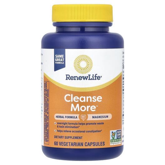 Основне фото товара Renew Life, Cleanse More 60 Vegetarian, Жироспалювачі, 60 капсул