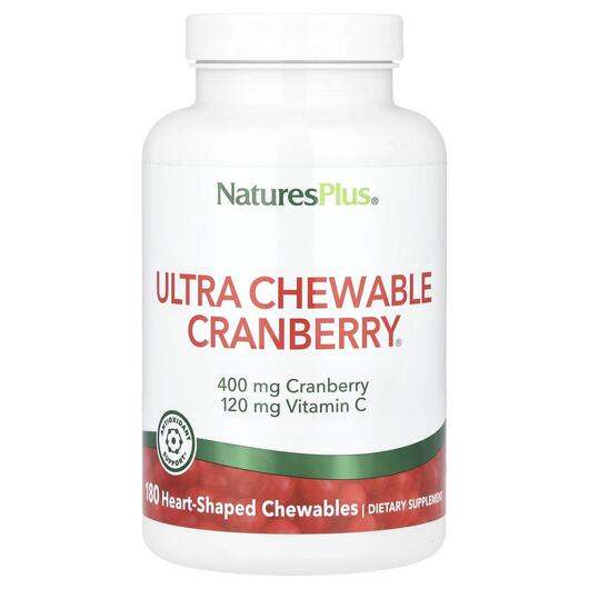 Основне фото товара Ultra Chewable Cranberry with Vitamin C Natural, Вітамін C, 180 т