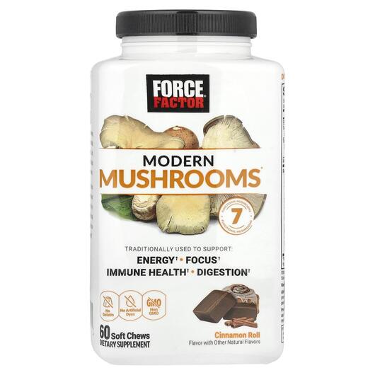 Основне фото товара Force Factor, Modern Mushrooms Cinnamon Roll, Гриби, 60 таблеток