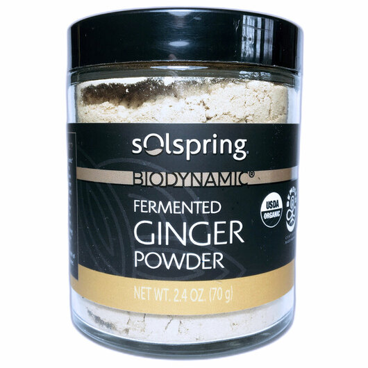 Основне фото товара Solspring Biodynamic Organic Fermented Ginger, Корінь Імбиру, 70 