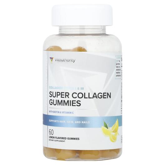 Основне фото товара Super Collagen Gummies with Biotin & Vitamin, Колаген, 60 таб