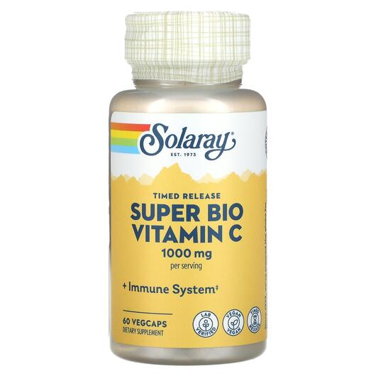 Основне фото товара Super Bio Vitamin C Timed Release 1000 mg, Вітамін C, 60 капсул