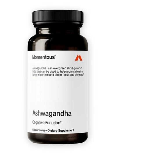 Основне фото товара Momentous, Ashwagandha, Ашваганда, 60 капсул