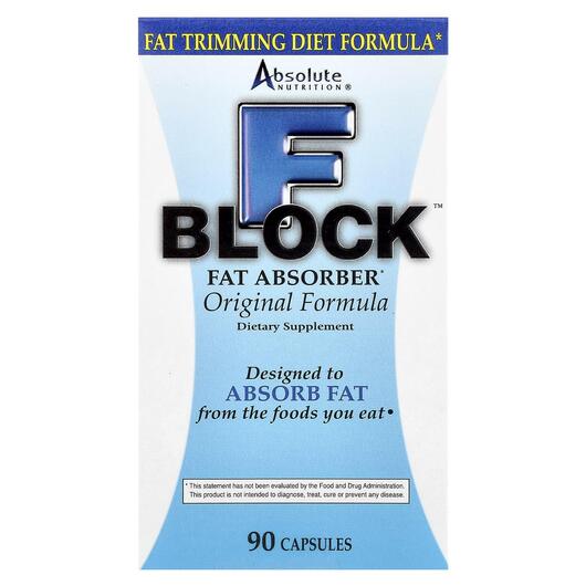 Основне фото товара Absolute Nutrition, FBlock Fat Absorber, Жироспалювач, 90 капсул