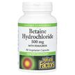 Betaine Hydrochloride with Fenugreek 500 mg, Пажитник, 90 капсул