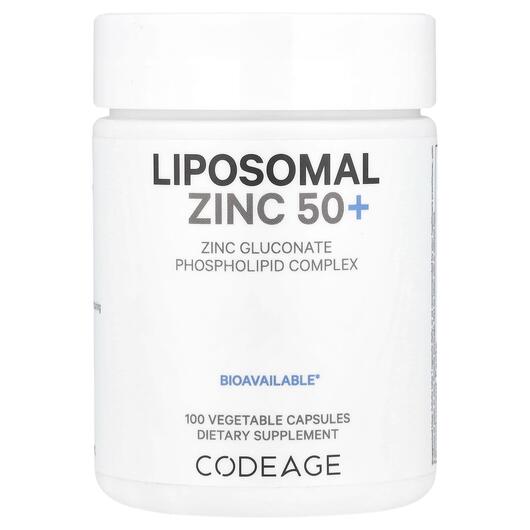Основне фото товара CodeAge, Liposomal Zinc 50+, Ліпосомальний цинк, 100 капсул
