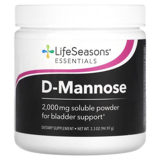 Основне фото товара LifeSeasons, D-Mannose 2000 mg, Д-манноза, 94.97 г