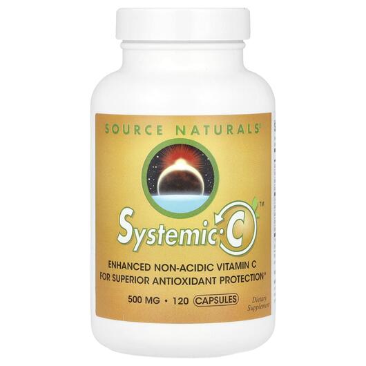 Основне фото товара Source Naturals, Systemic C 1000 mg, Вітамін C, 120 капсул