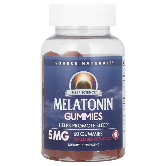Основне фото товара Sleep Science Melatonin Gummies Mixed Berry, Мелатонін, 60 цукеро