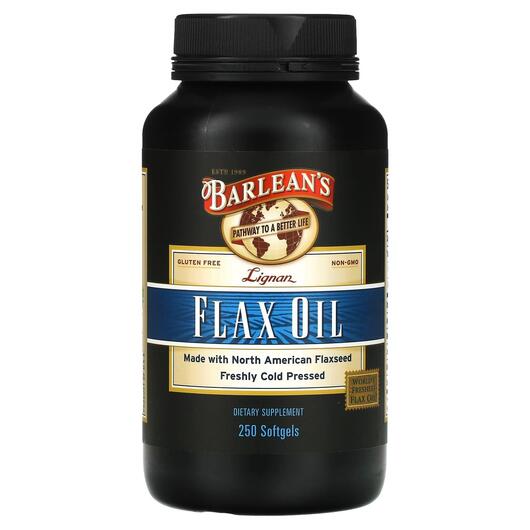 Основне фото товара Barlean's, Lignan Flax Oil, Лляна олія, 250 капсул