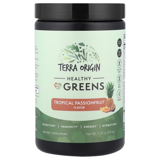 Основне фото товара Healthy Greens Tropical Passionfruit, Супергрінс, 319.5 г