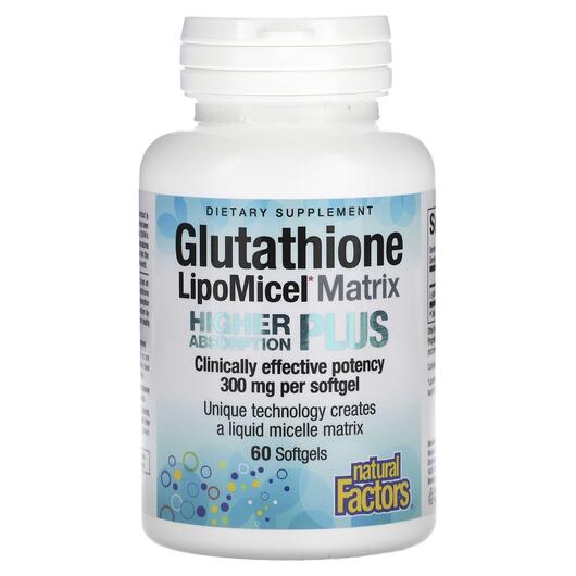 Основне фото товара Glutathione LipoMicel Matrix 300, Ліпосомальний Глутатіон, 60 кап