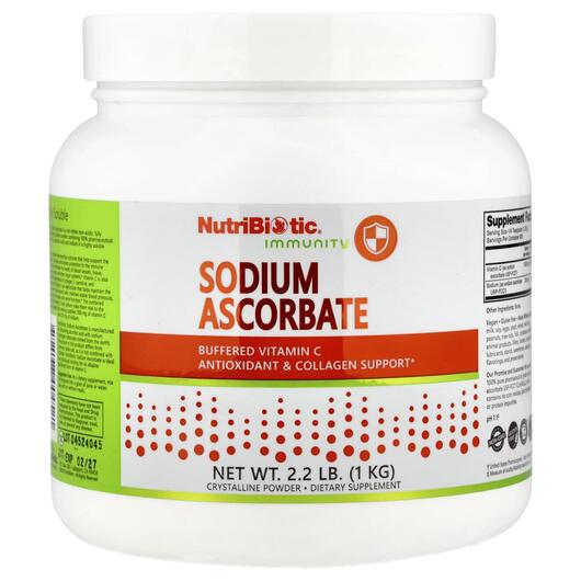 Основне фото товара NutriBiotic, Immunity Sodium Ascorbate, Вітамін С, 1 кг