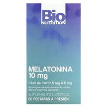 Мелатонін Melatonin 10 mg Bio Nutrition 60 Snap Tabs