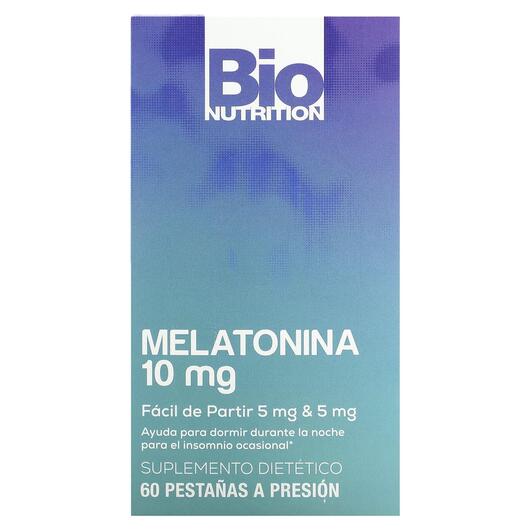 Основне фото товара Bio Nutrition, Melatonin 10 mg, Мелатонін, 60 Snap Tabs