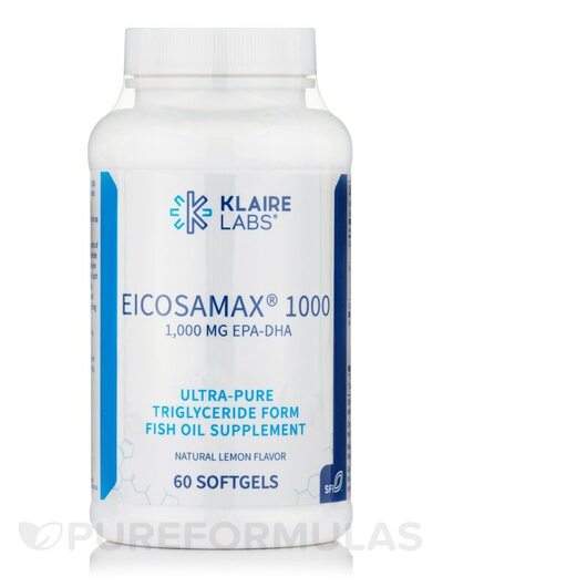 Основне фото товара Klaire Labs, Eicosamax 1000, Омега ЕПК ДГК, 60 капсул